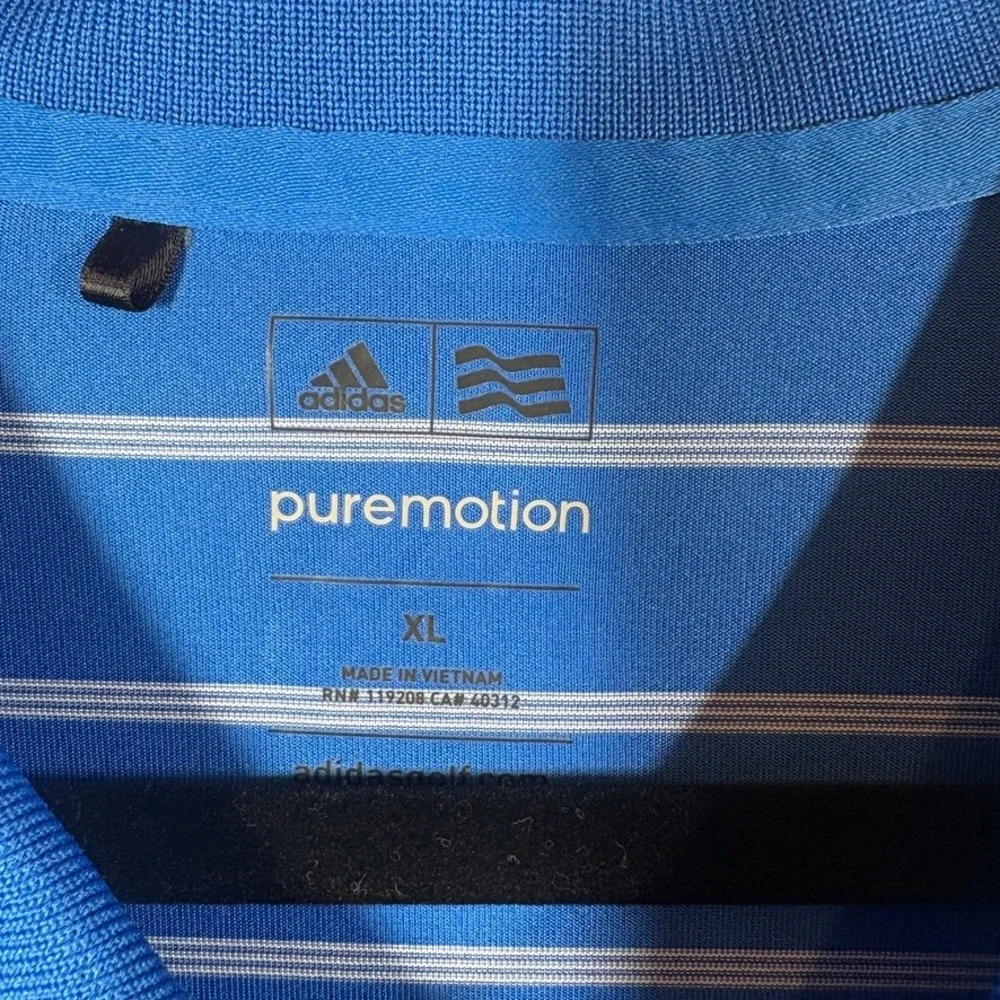 Adidas Puremotion Mens Kansas Jayhawks KU Polo Golf Shirt Blue XL Athleisure